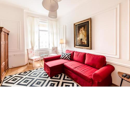 BpR Golden Esthetic with Red Sofa Apartment